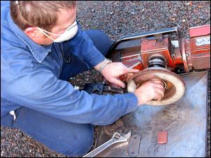 儒安机械刹车盘修复机现场图 儒安机械刹车盘修复机现场图